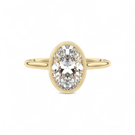 Isla Oval Bezel Lab Diamond Engagement Ring