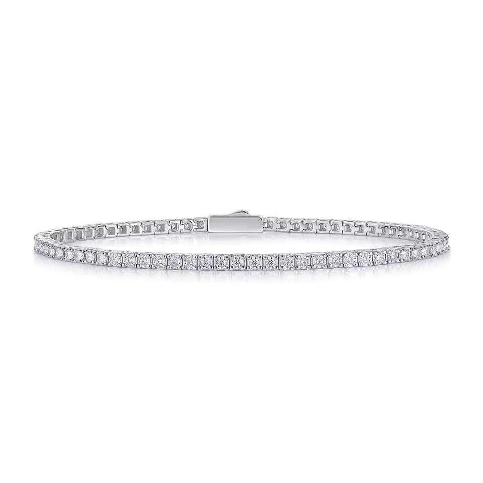 Tennis Bracelet 4MM / 5MM - Bespoke Handcrafted - Moissanite