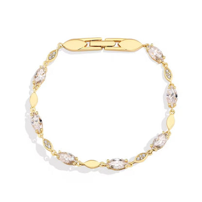 Elegant Marquise Tennis Bracelet - Moissanite