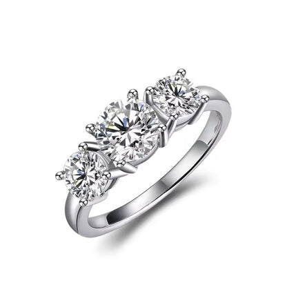 Aura Trio 2 Carat Eternity Ring - Moissanite / Lab Diamond