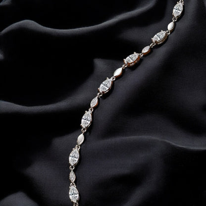 Elegant Marquise Tennis Bracelet - Moissanite