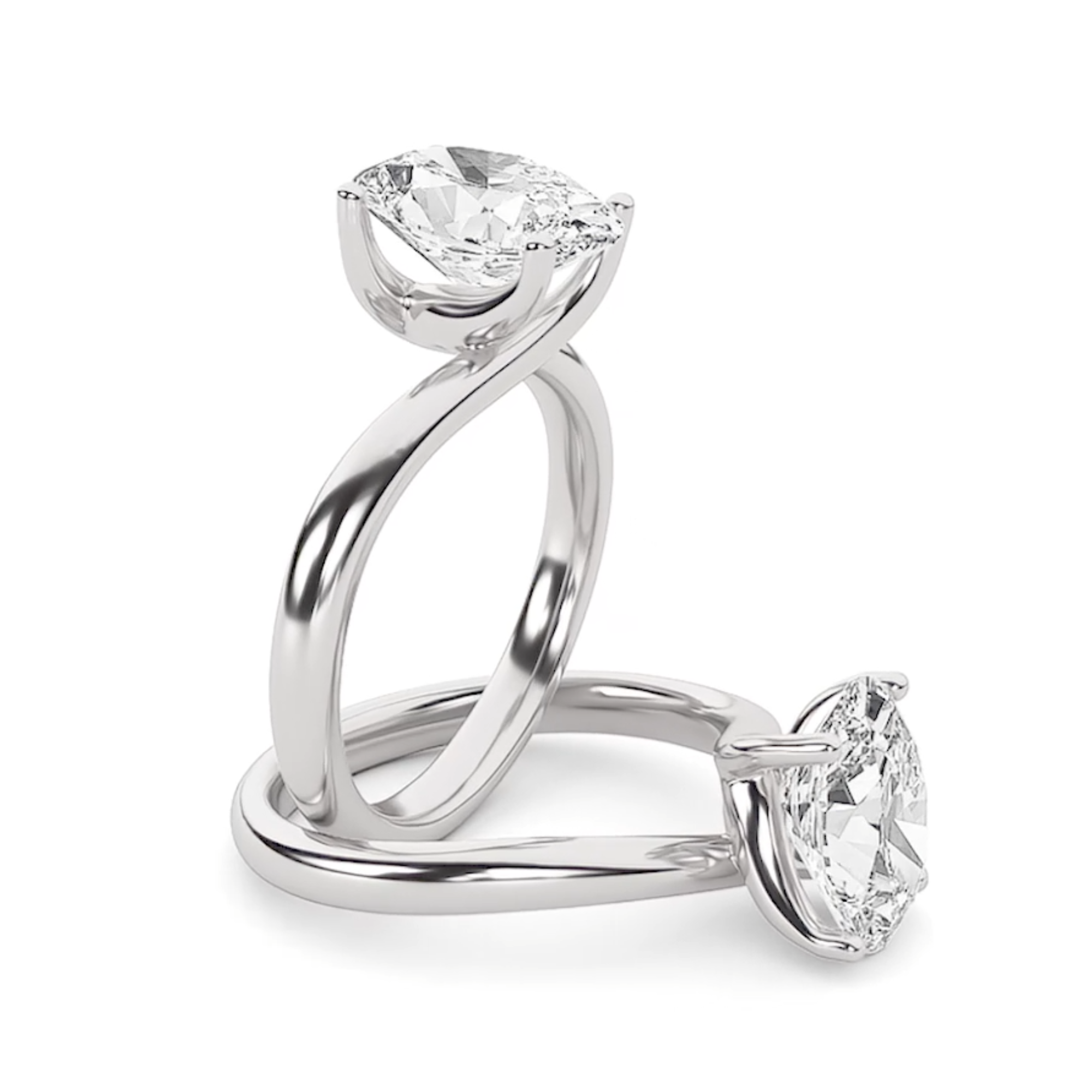 Signature Oval Cut Solitaire - Lab Diamond - IGI Certified Aura Diamonds