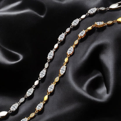 Elegant Marquise Tennis Bracelet - Moissanite