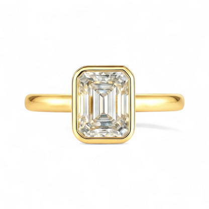 3 Carat Emerald Cut Engagement Ring - Cathedral Setting - Moissanite | Luxury Collection - Anti-Tarnish