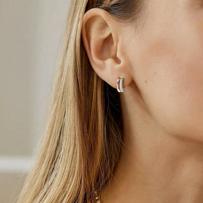 Luxury Giselle Hoop Earrings - Rose Gold Plated