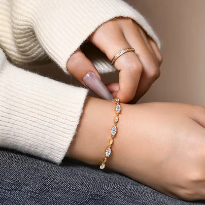 Elegant Marquise Tennis Bracelet - Moissanite