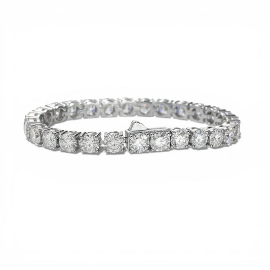 Mens Tennis Bracelet 6.5MM - Bespoke Handcrafted - Moissanite