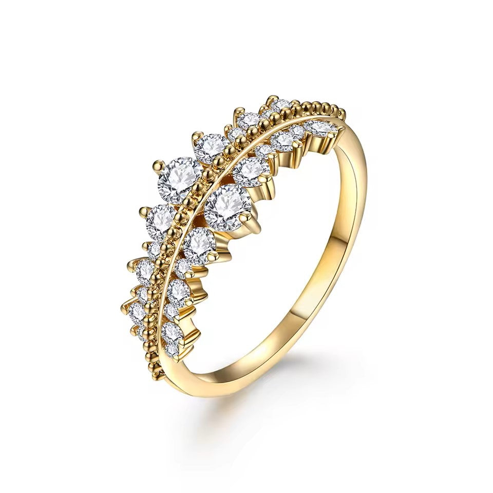 Chelsea Statement Ring - Gold Plated 18K Aura Diamonds