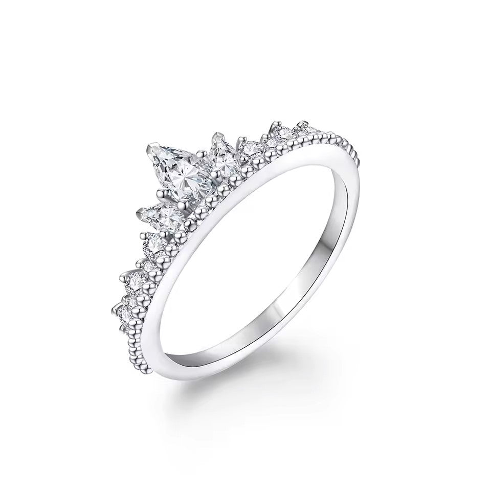 Tiara Statement Ring - White Gold/Gold/Rose Gold Plated 18K Aura Diamonds