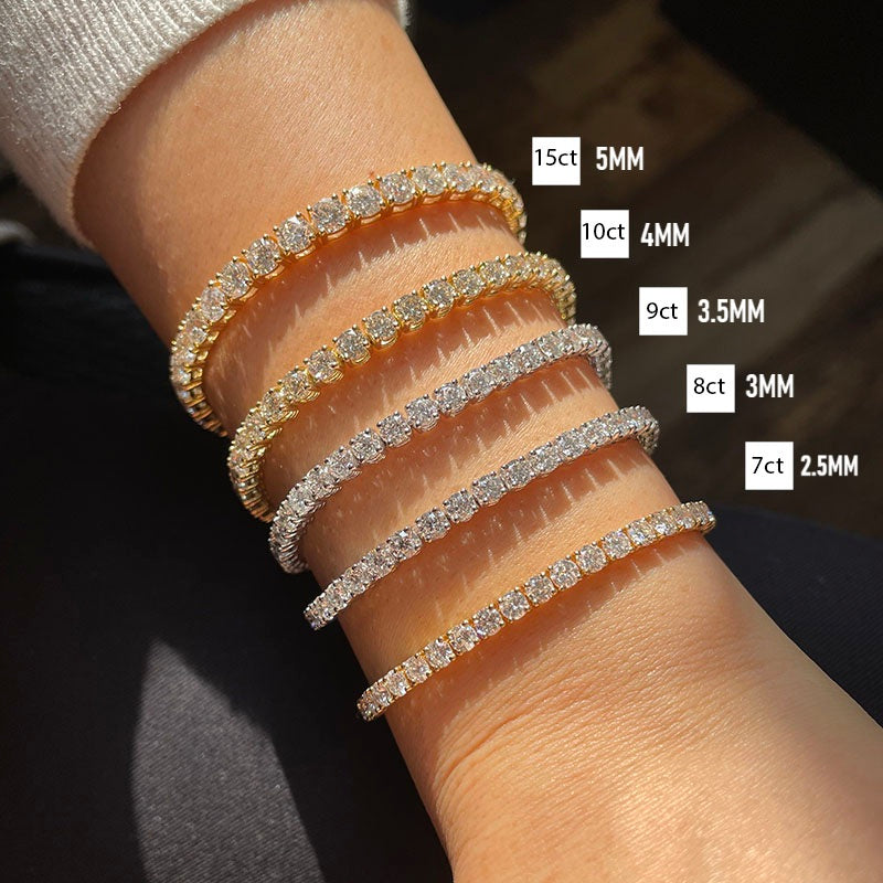 Aura Luxury Tennis Bracelet -Limited Edition- Sparkling VVS Moissanite Aura Diamonds