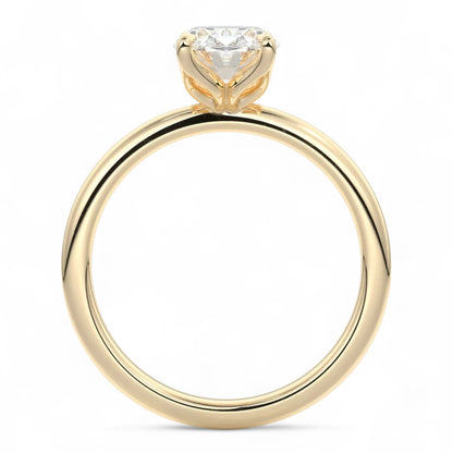 Amelia Oval Floral Solitaire Lab Diamond Engagement Ring