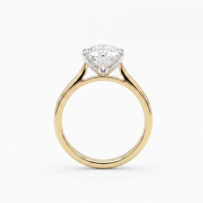 Shenae tulip setting solitaire engagement ring, front hero view