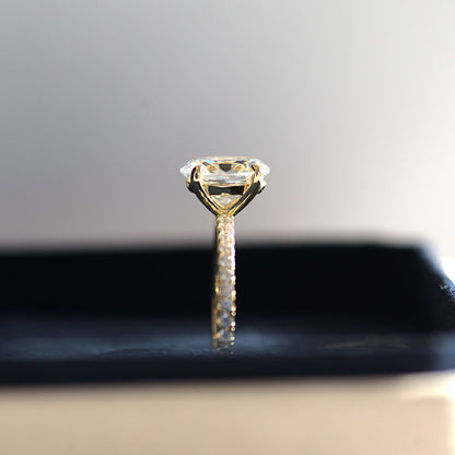 Nora Grace 2 Carat Oval Cut Pave Ring - Zirconia Crystals/Moissanite