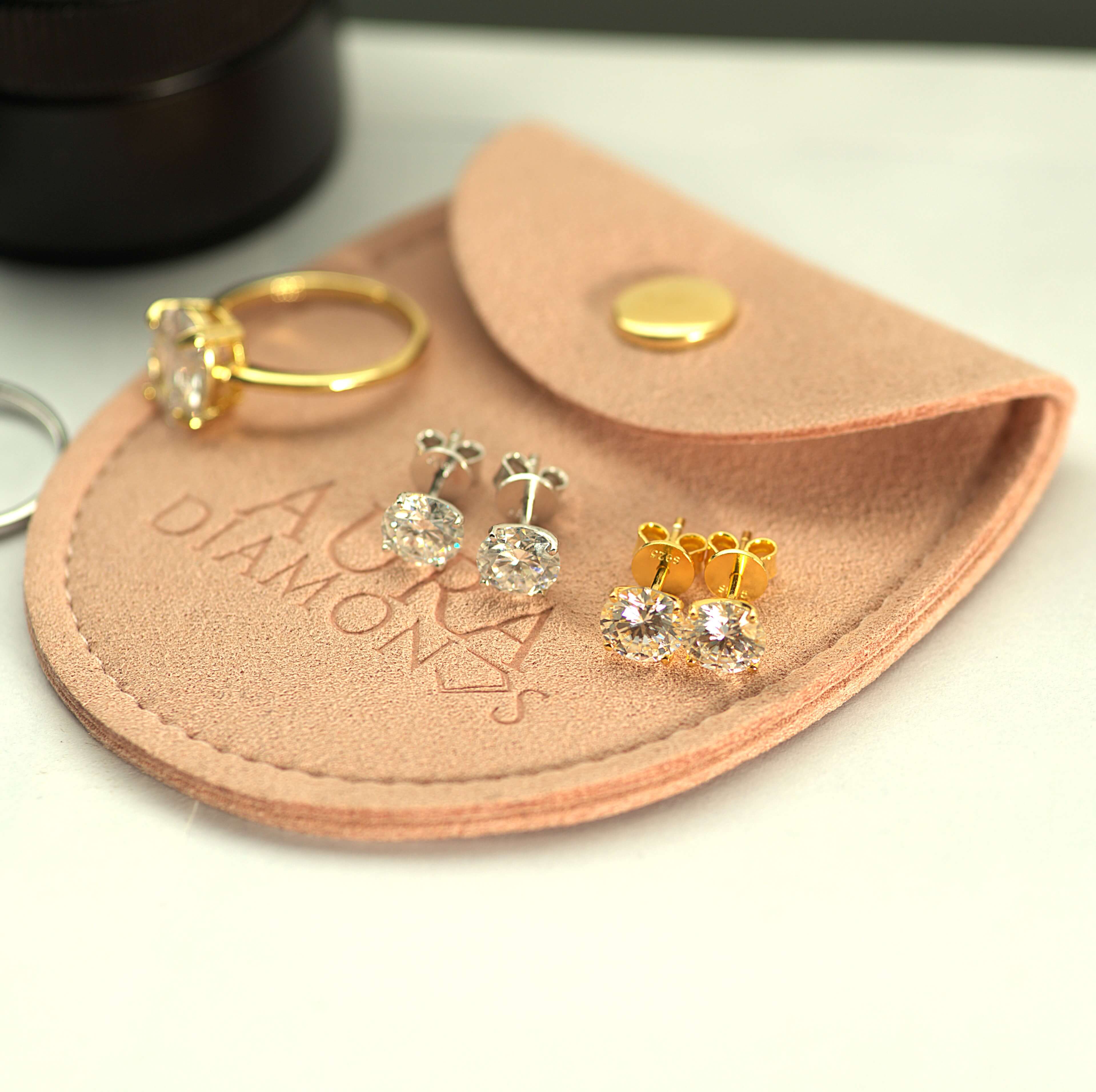 Aura Eternity Stud Earrings - Moissanite Aura Diamonds