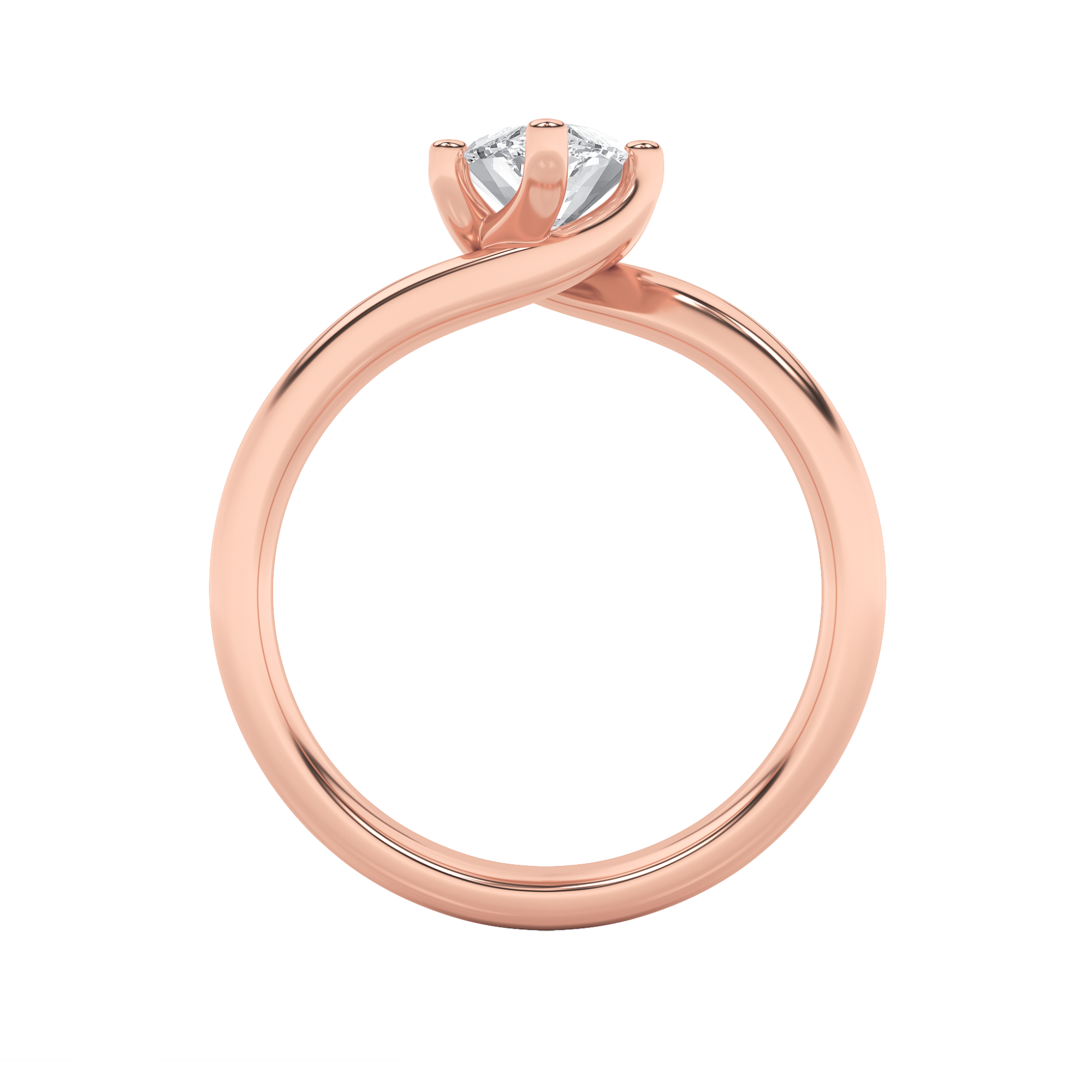 Signature Marquise Solitaire with Six Prongs - Rose Gold Aura Diamonds