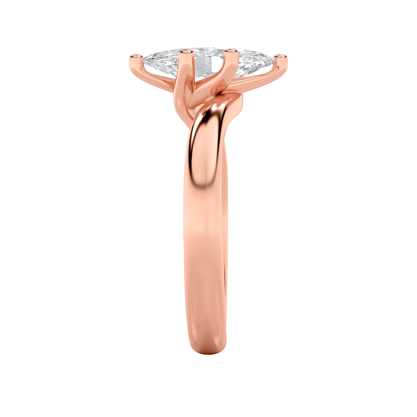 Signature Marquise Solitaire with Six Prongs - Rose Gold