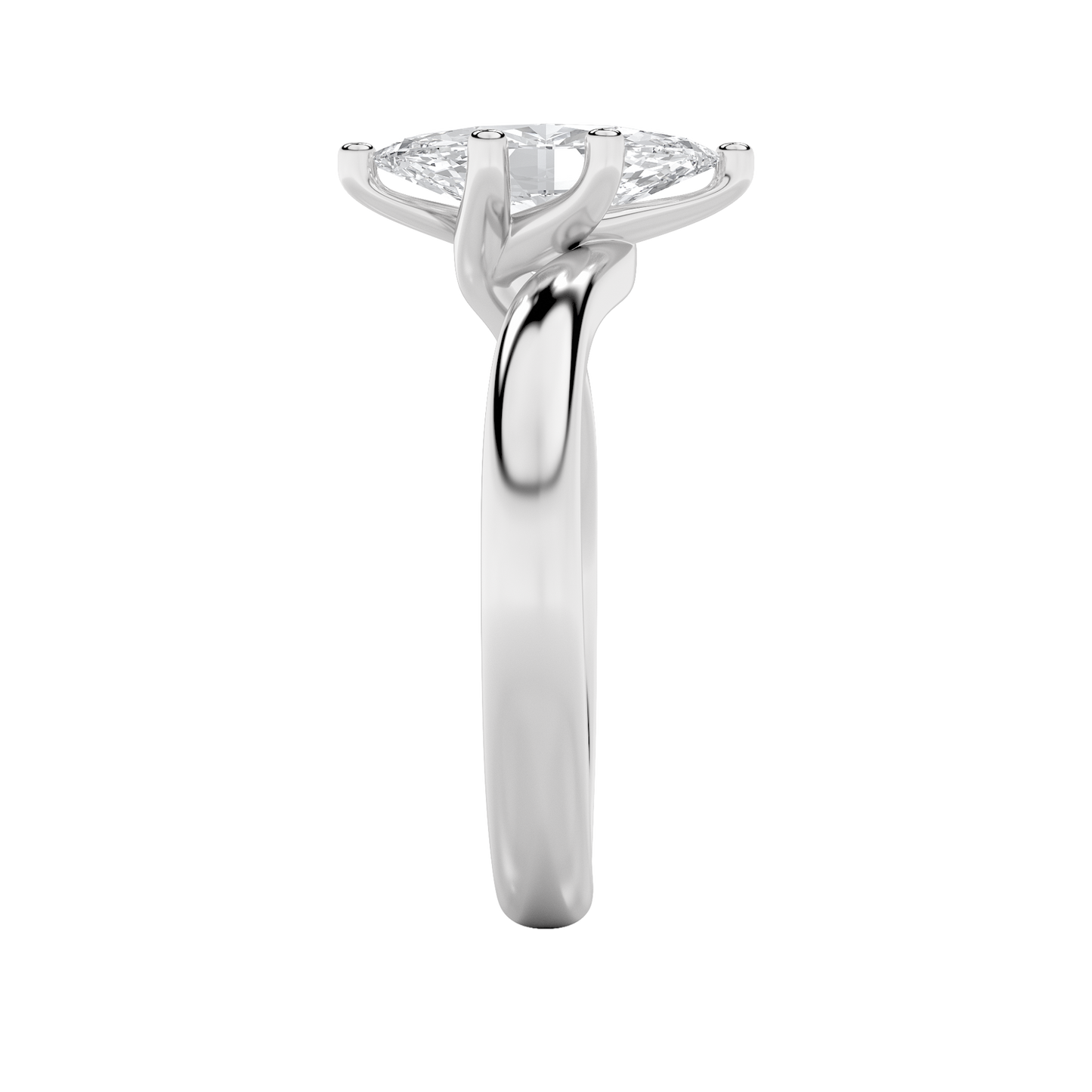 Signature Marquise Solitaire with Six Prongs - White Gold