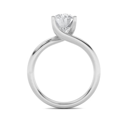 Signature Oval Solitaire with 4 Prongs - White Gold
