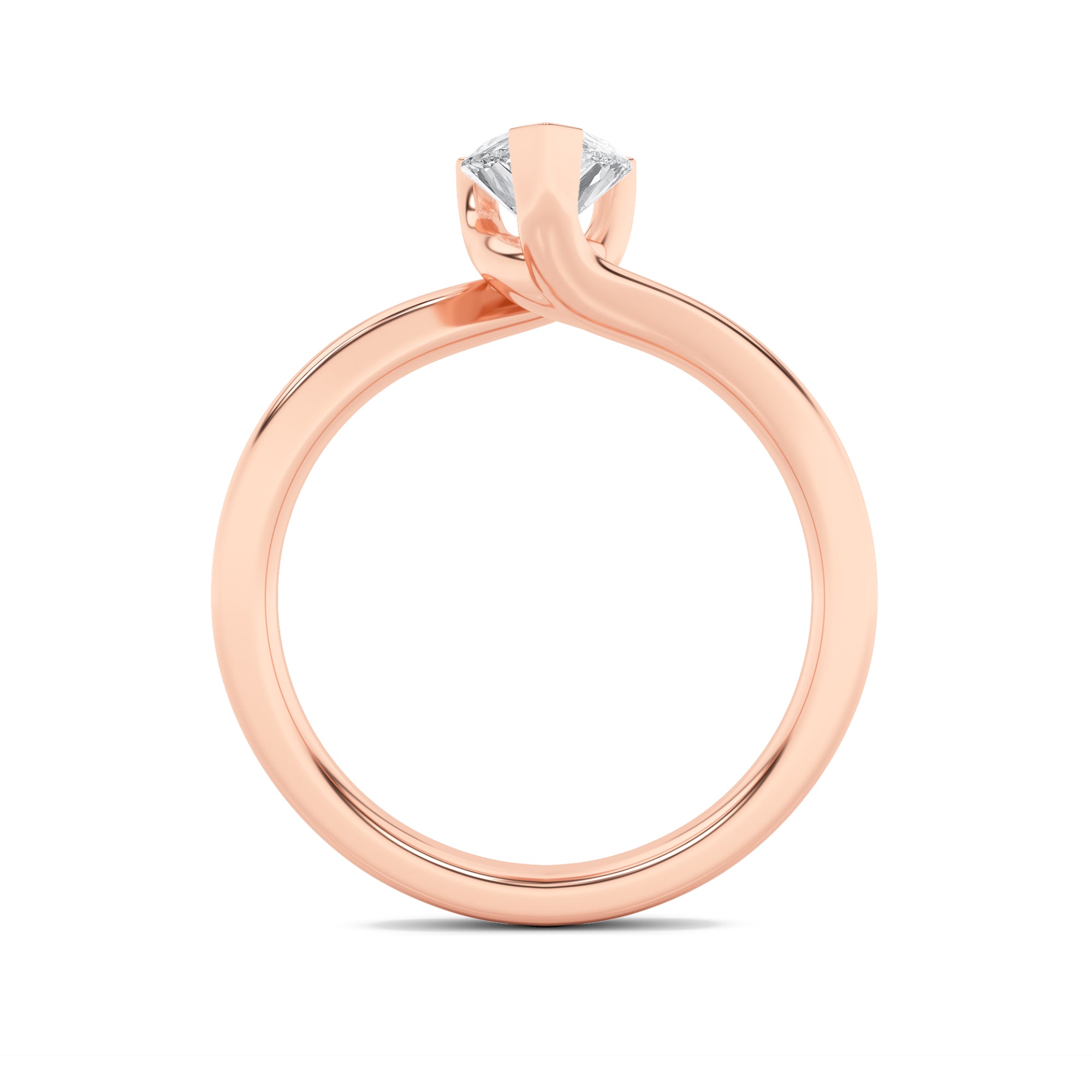 Signature Pear Cut Solitaire  - Rose Gold Aura Diamonds
