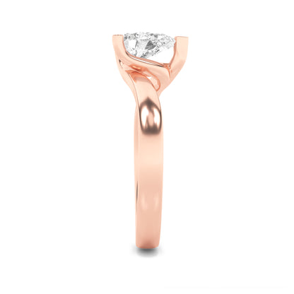 Signature Pear Cut Solitaire  - Rose Gold
