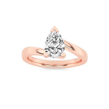 Signature Pear Cut Solitaire  - Rose Gold