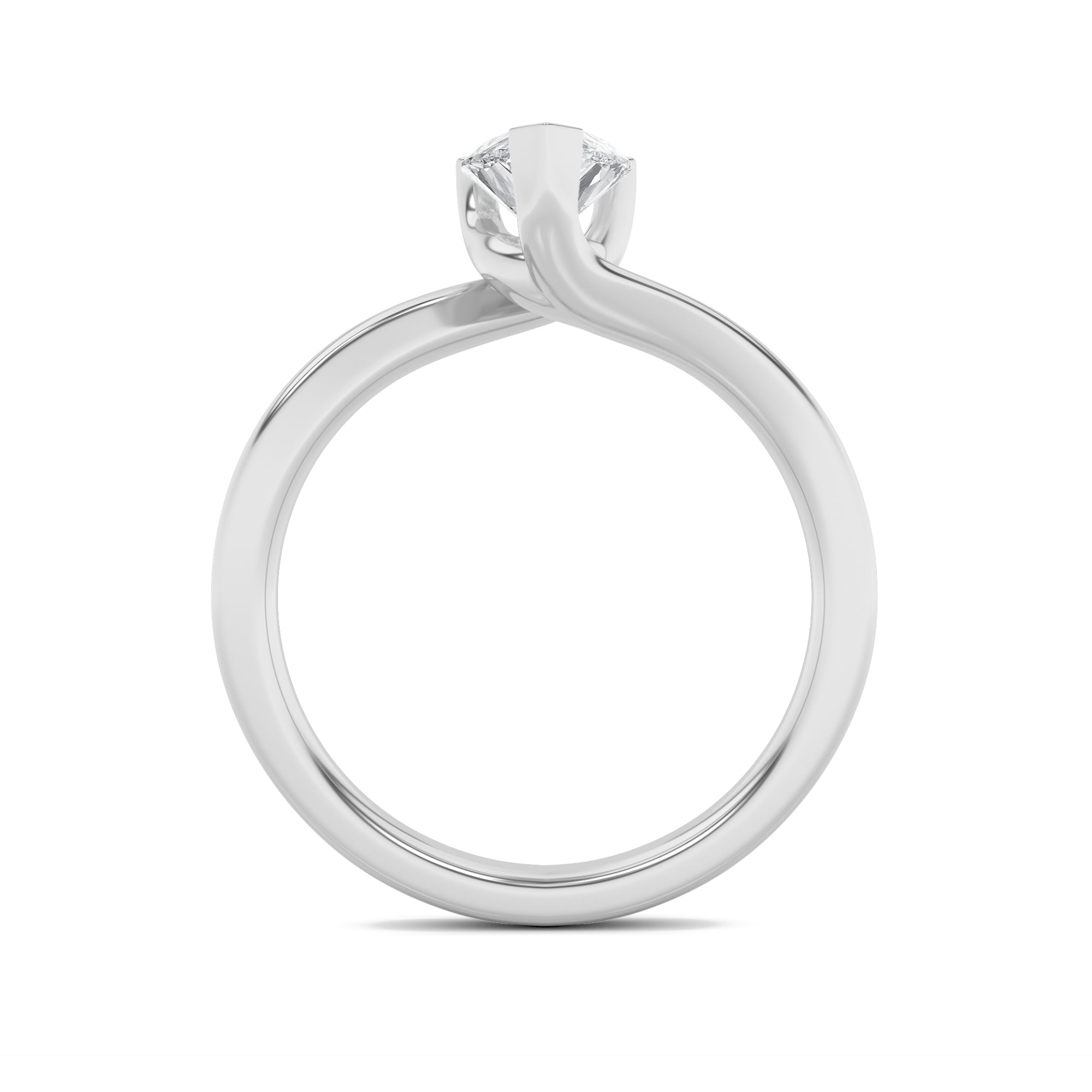 Signature Pear Cut Solitaire  - White Gold Aura Diamonds