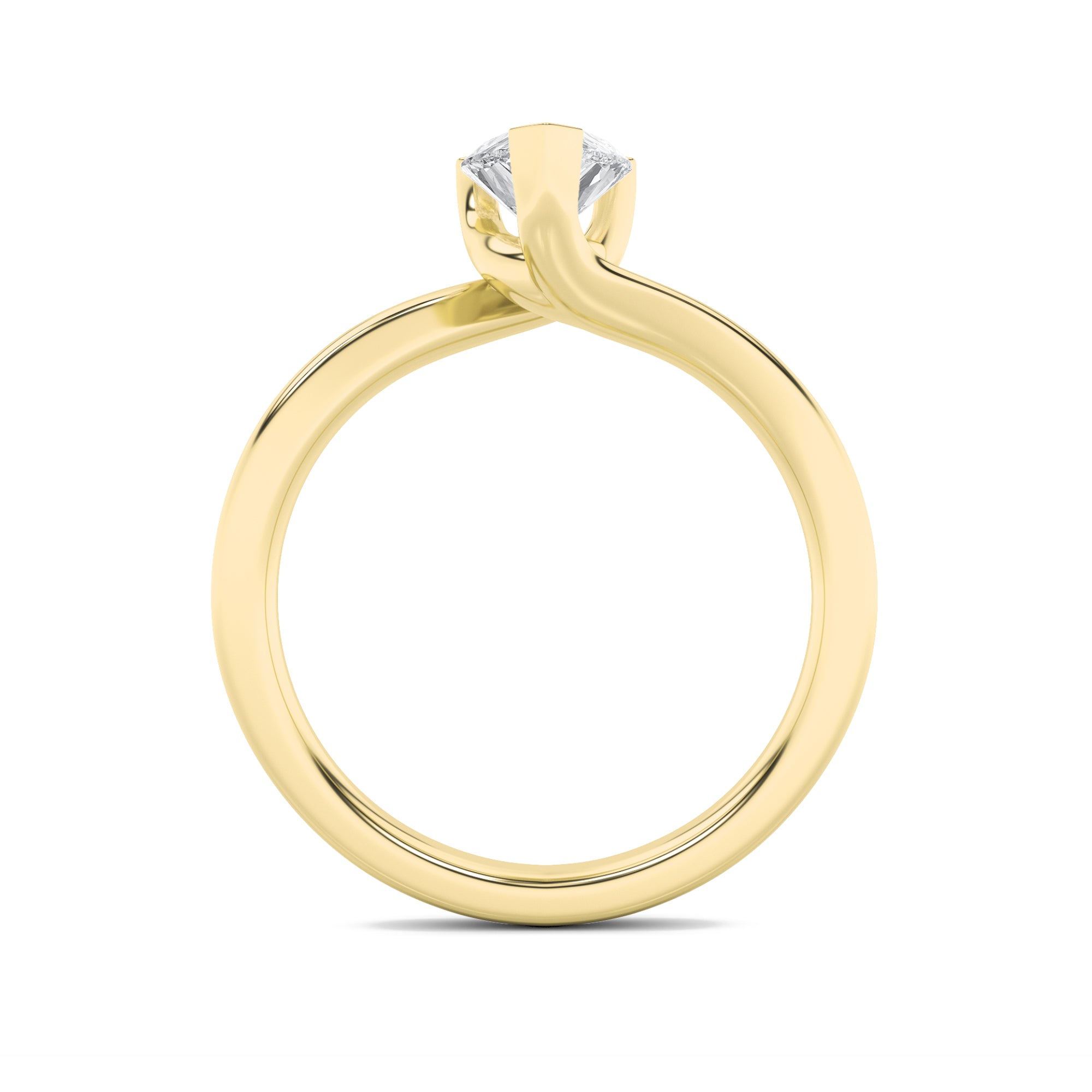 Signature Pear Cut Solitaire  - Yellow Gold Aura Diamonds