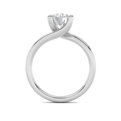 Signature Round Brilliant Solitaire  - White Gold