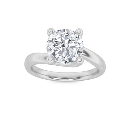 Signature Round Brilliant Solitaire  - White Gold