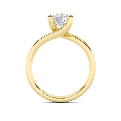 Signature Round Brilliant Solitaire  - Yellow Gold