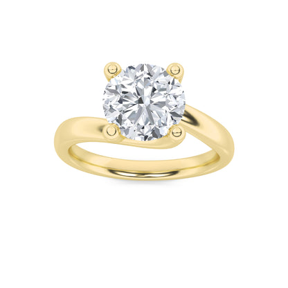 Signature Round Brilliant Solitaire  - Yellow Gold