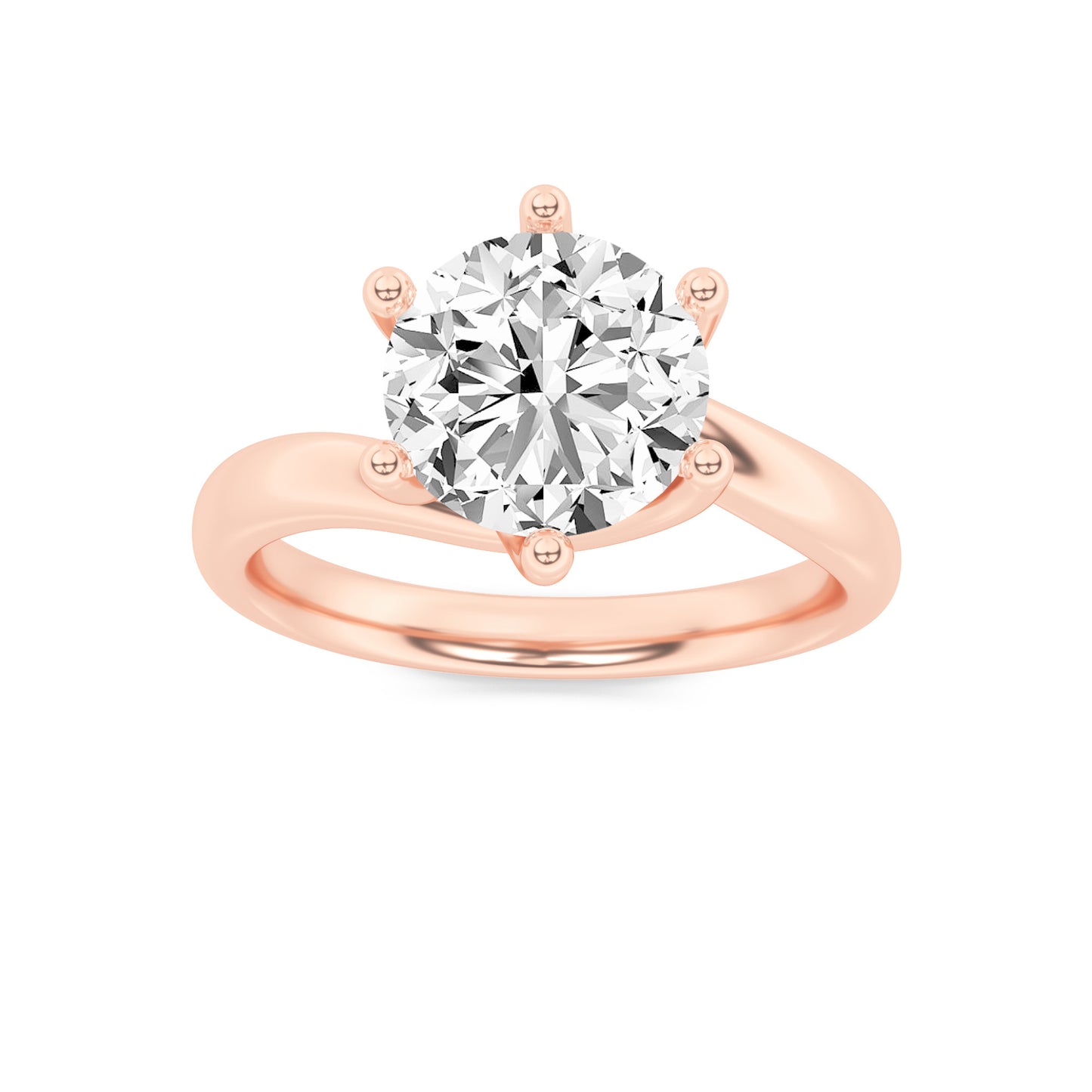 Grace Signature Solitaire - Round Brilliant Cut - Rose Gold