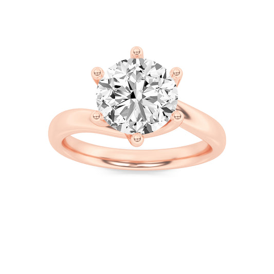 Grace Signature Solitaire - Round Brilliant Cut - Rose Gold