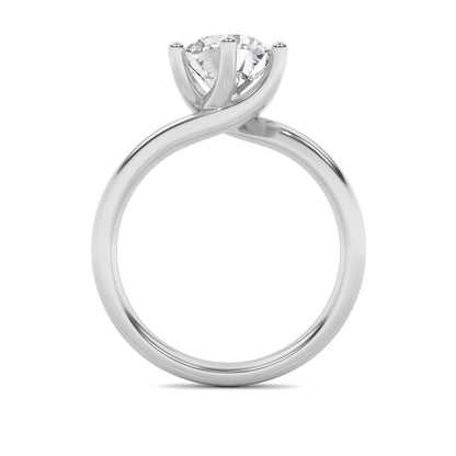 Grace Signature Solitaire - Round Brilliant Cut - White Gold
