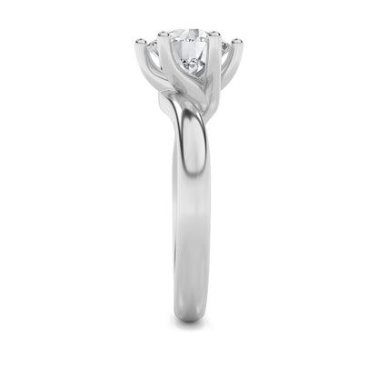 Grace Signature Solitaire - Round Brilliant Cut - White Gold
