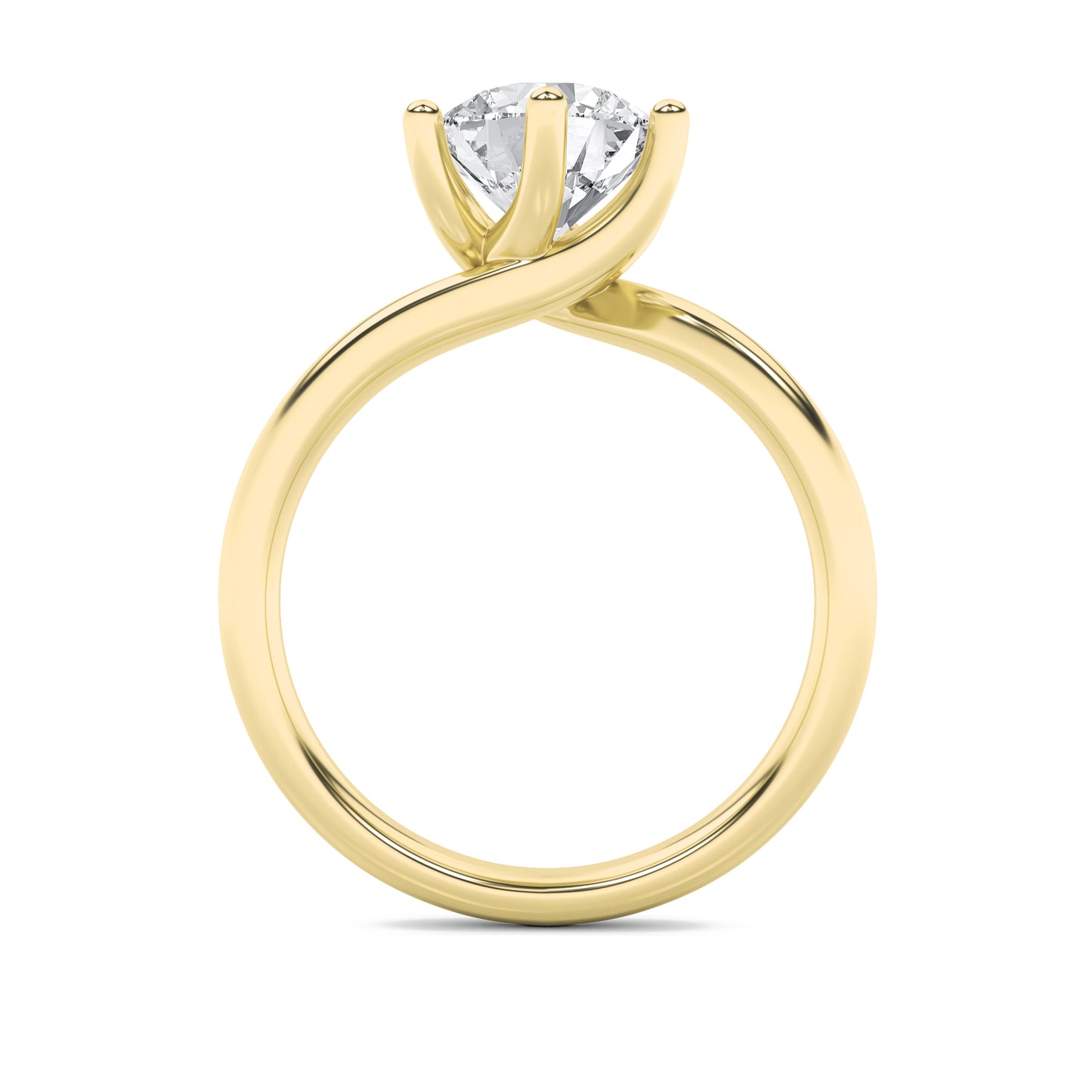 Grace Signature Solitaire - Round Brilliant Cut - Yellow Gold