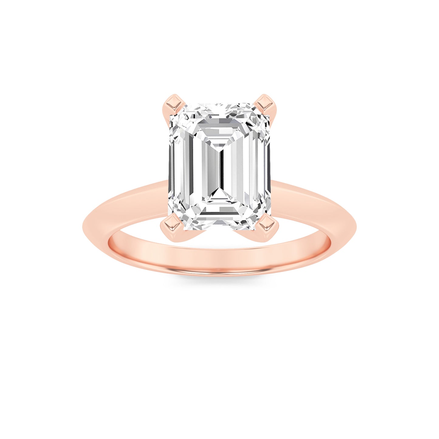 Haylee Emerald Solitaire - Rose Gold
