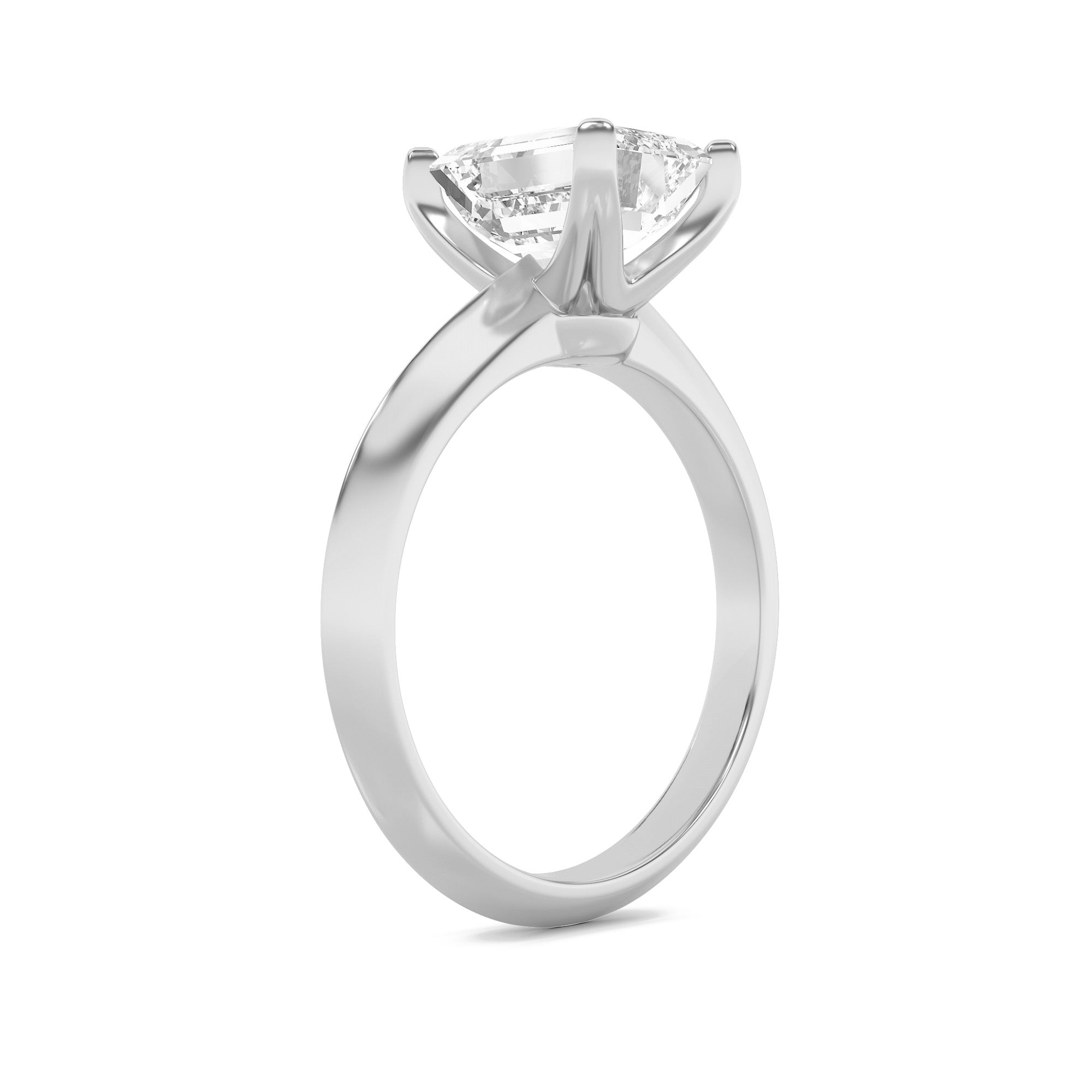 Haylee Emerald Solitaire - White Gold Aura Diamonds