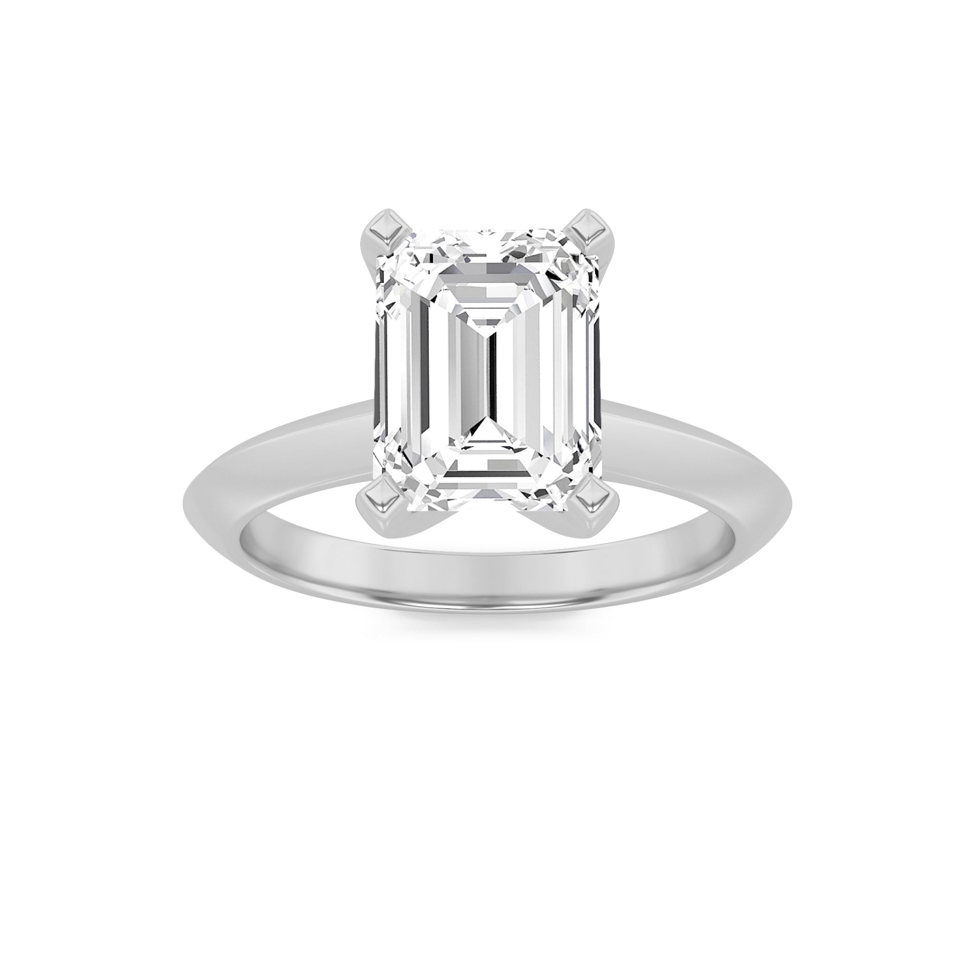 Haylee Emerald Solitaire - White Gold Aura Diamonds