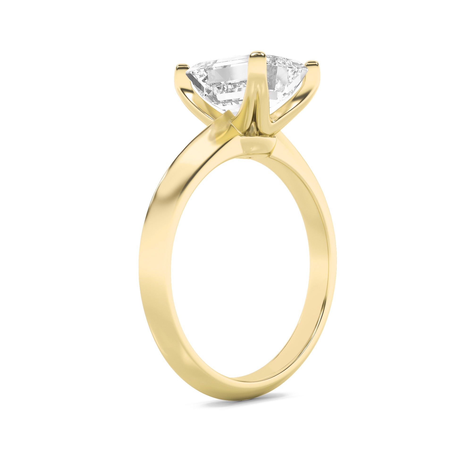Haylee Emerald Solitaire - Yellow Gold Aura Diamonds