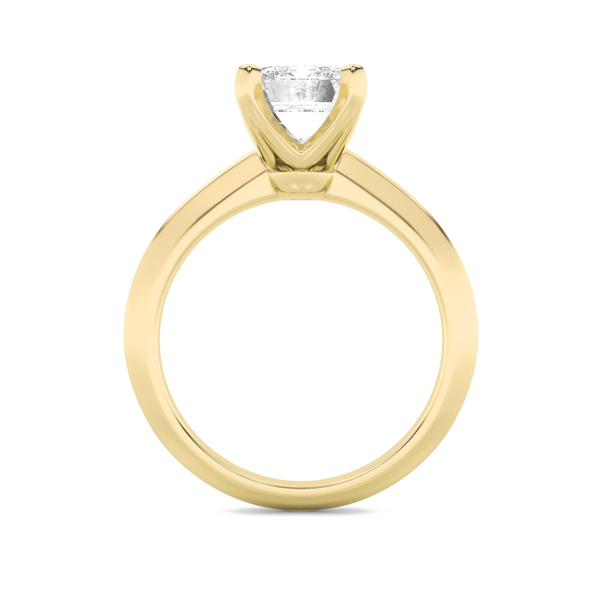 Haylee Emerald Solitaire - Yellow Gold Aura Diamonds