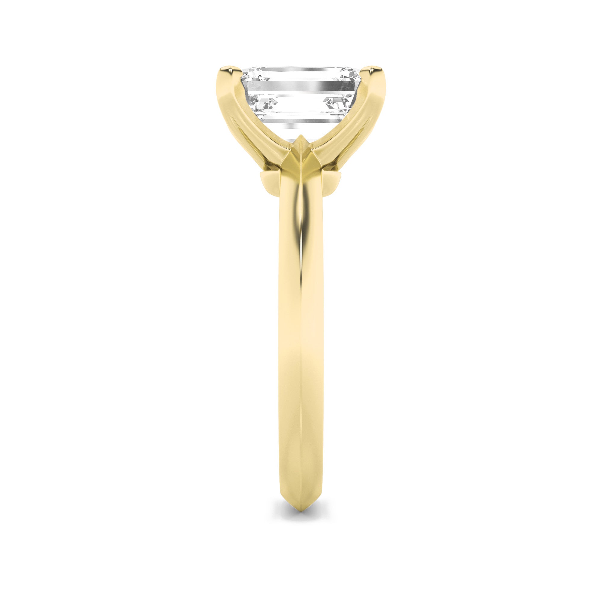 Haylee Emerald Solitaire - Yellow Gold Aura Diamonds