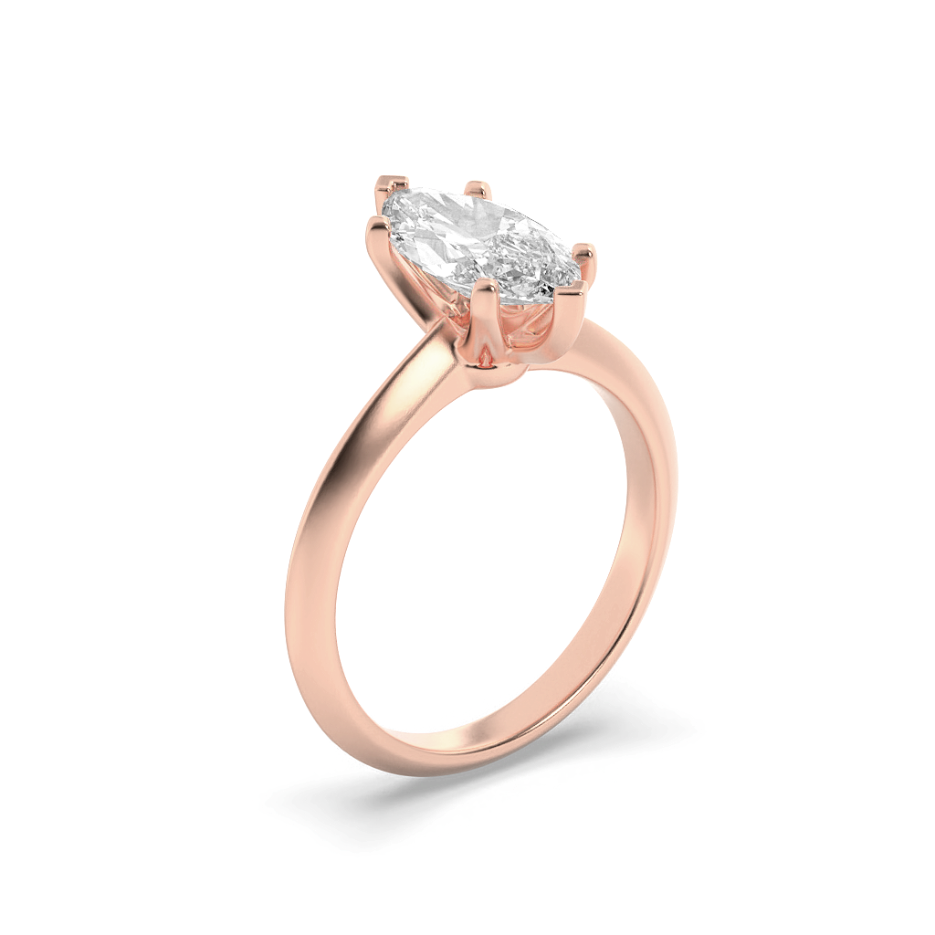 Chelsea Marquise Solitaire - Rose Gold Aura Diamonds
