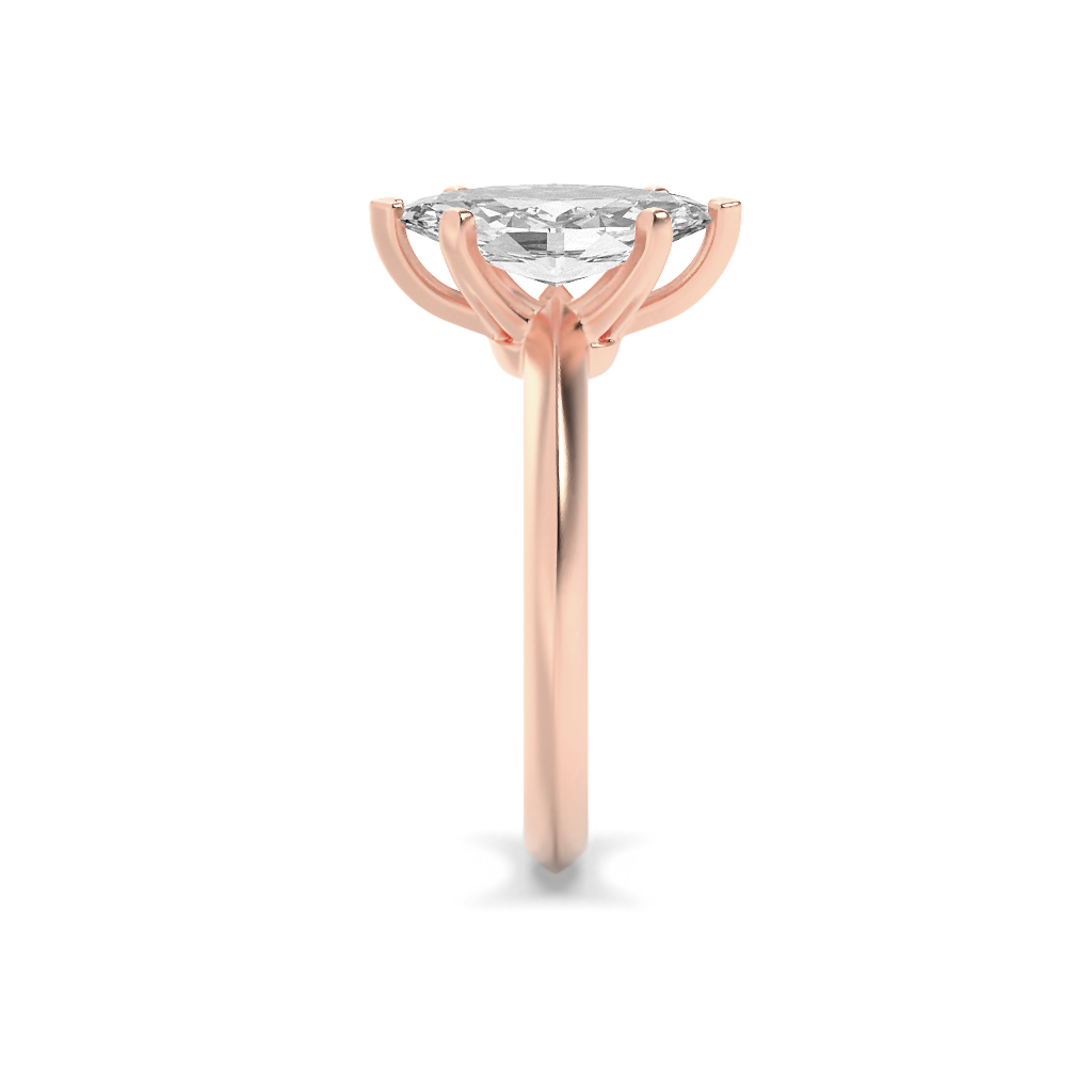 Chelsea Marquise Solitaire - Rose Gold Aura Diamonds