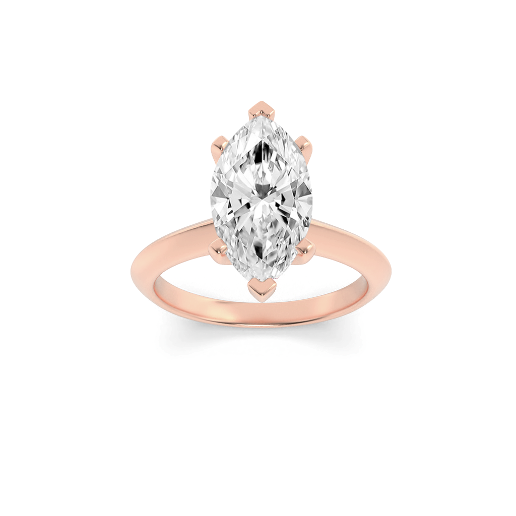 Chelsea Marquise Solitaire - Rose Gold Aura Diamonds