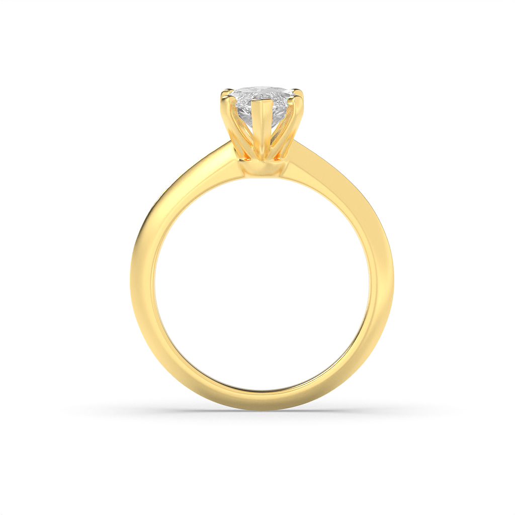 Chelsea Marquise Solitaire - Yellow Gold Aura Diamonds