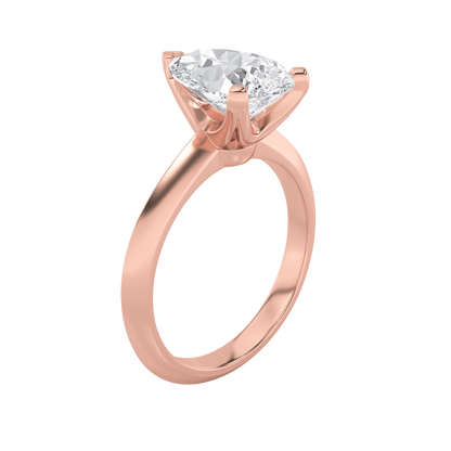 Brooke Pear Solitaire - Rose Gold