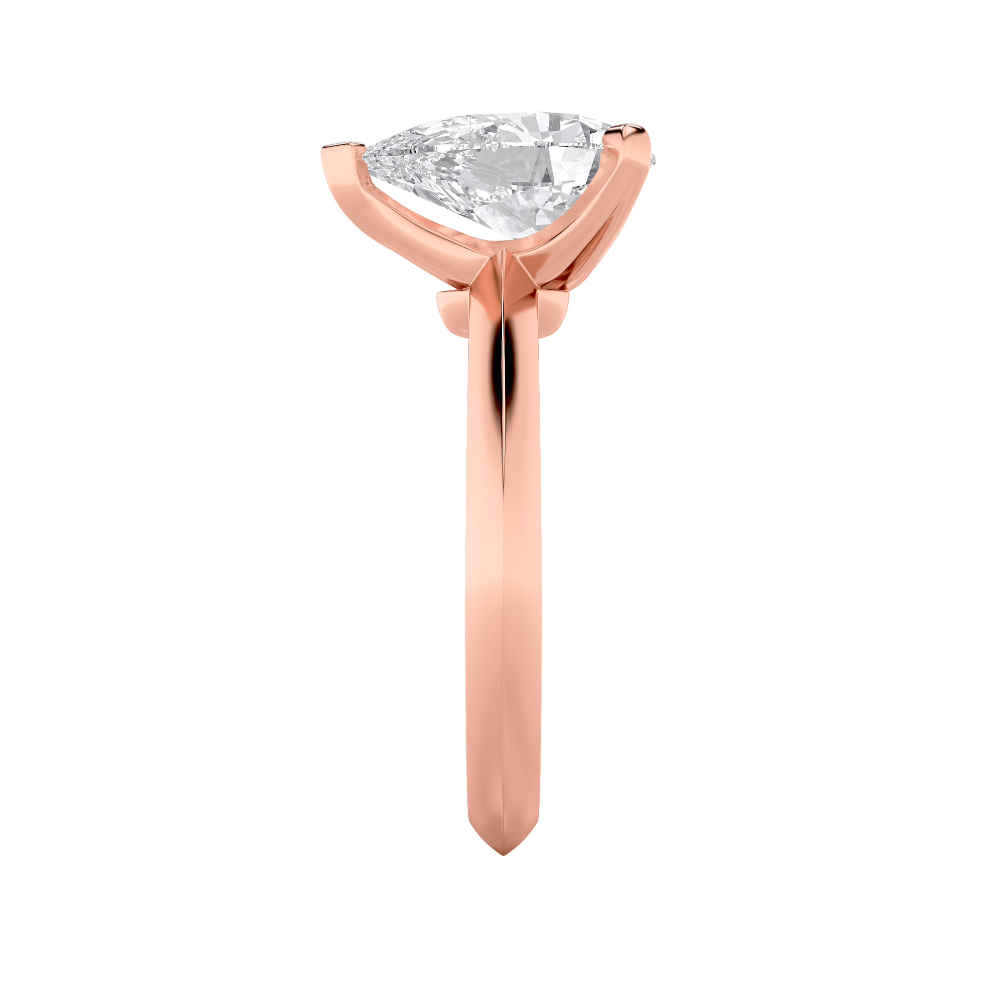 Brooke Pear Solitaire - Rose Gold Aura Diamonds