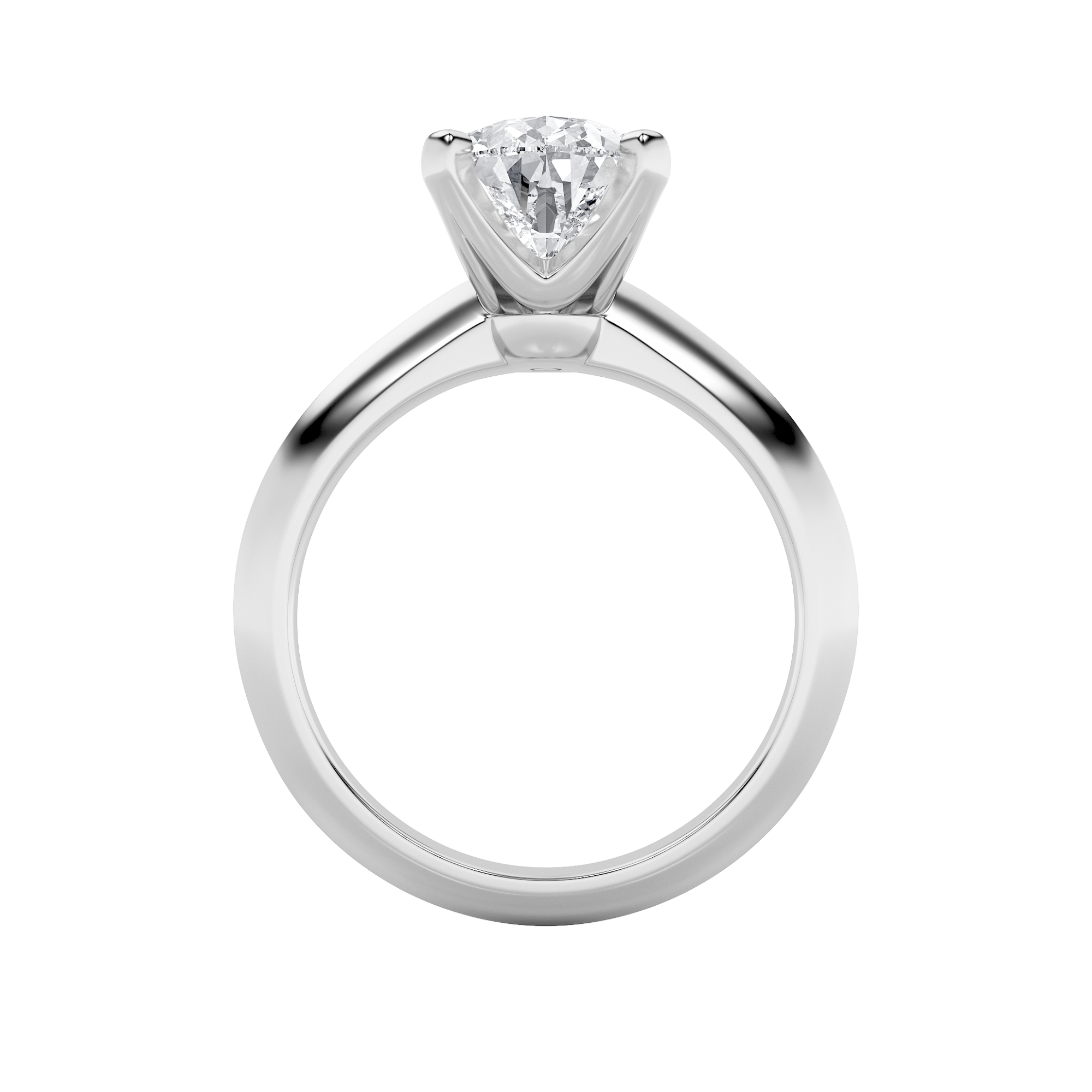 Brooke Pear Solitaire - White Gold Aura Diamonds