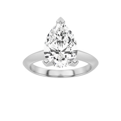 Brooke Pear Solitaire - White Gold